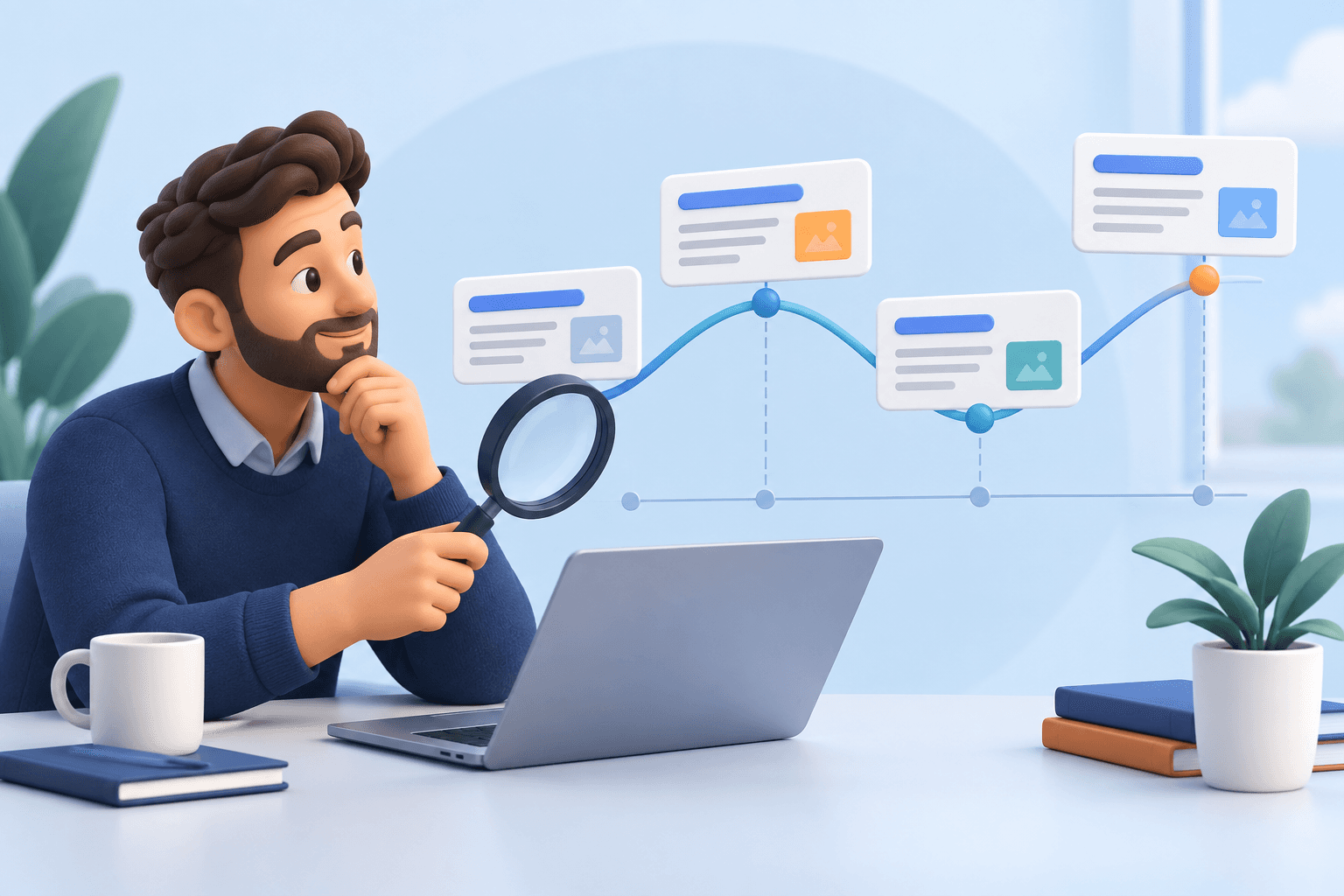 Analyst monitoring search-result positions over time.